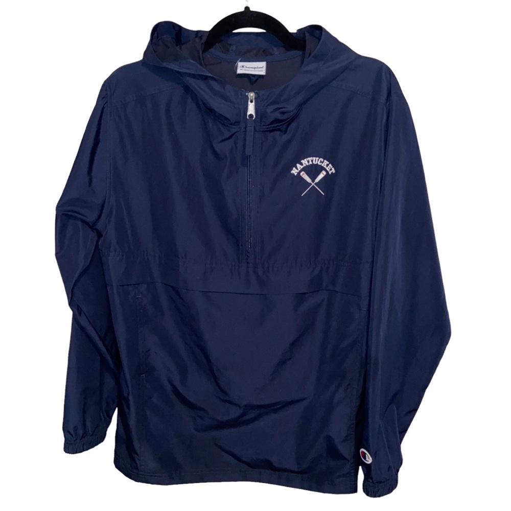 Nantucket Champion Anorak Windbreaker Rain Jacket Womens XL Hood Lightweight